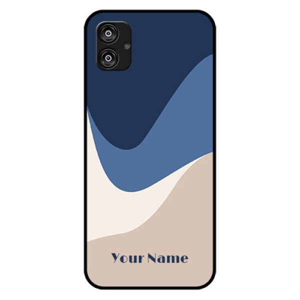 Galaxy F04 Custom Glass Phone Case - Abstract Drip Art Design