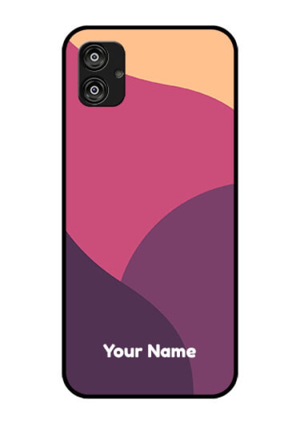 Galaxy F04 Custom Glass Phone Case - Mixed Multi-colour abstract art Design