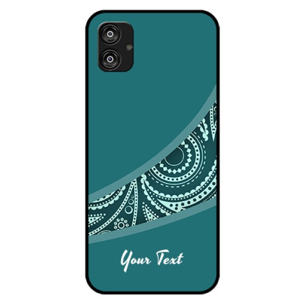 Galaxy F04 Photo Printing on Glass Case - semi visible floral Design