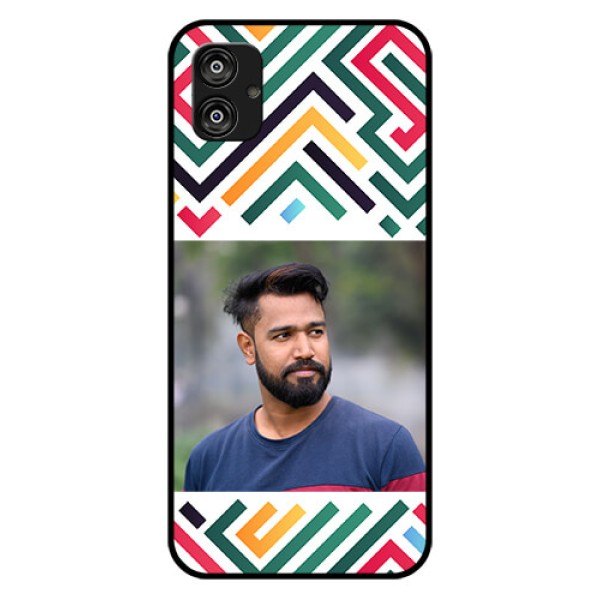Galaxy F04 Personalized Glass Phone Case - Colorful Maze Pattern Design Galaxy F04 Personalized Glass Phone Case - Colorful Maze Pattern Design