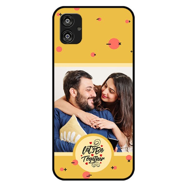 Galaxy F04 Photo Printing on Glass Case - Lets be Together Design
