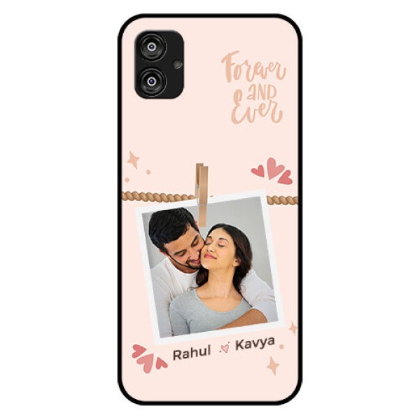 Galaxy F04 Custom Glass Phone Case - Forever and ever love Design