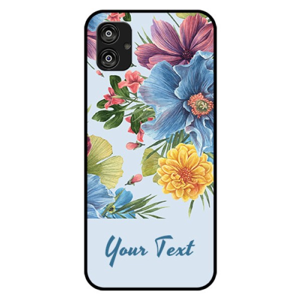 Galaxy F04 Custom Glass Mobile Case - Stunning Watercolored Flowers Painting Design