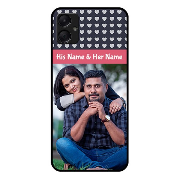 Galaxy F05 Custom Glass Phone Case - Love Symbols Design
