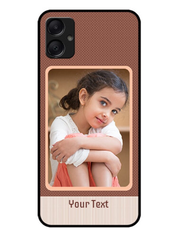 Custom Galaxy F05 Custom Glass Phone Case - Simple Pic Upload Design