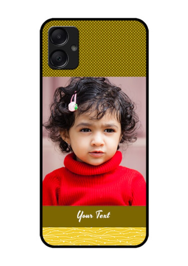 Galaxy F05 Custom Glass Phone Case - Simple Green Color Design