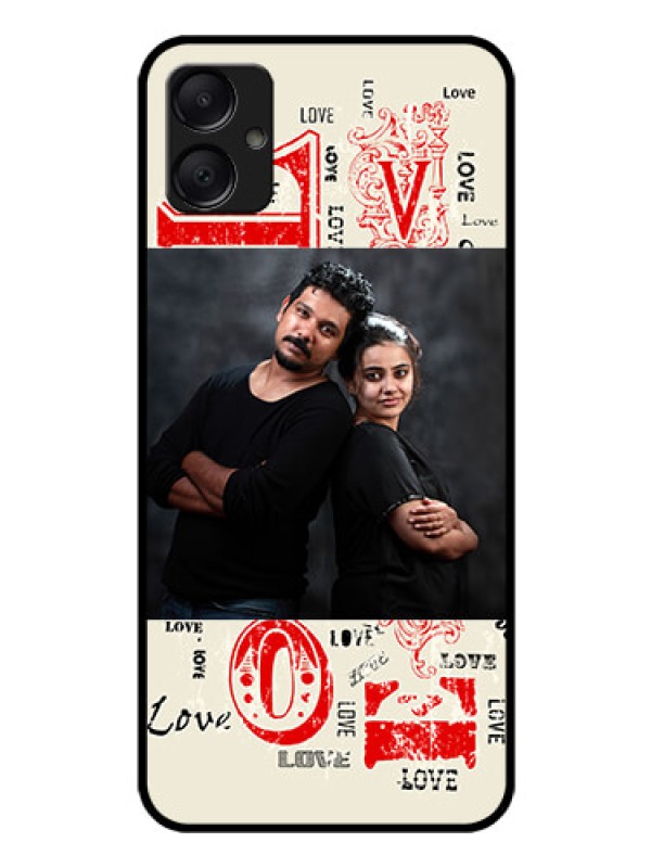 Custom Galaxy F05 Custom Glass Phone Case - Trendy Love Design Case