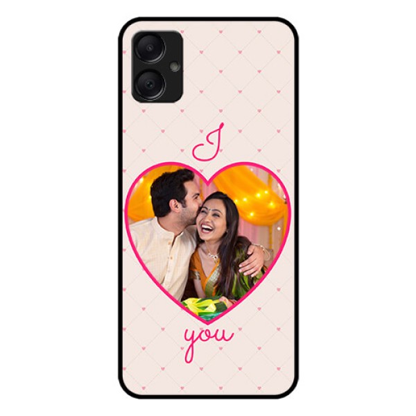 Galaxy F05 Custom Glass Phone Case - Heart Shape Design
