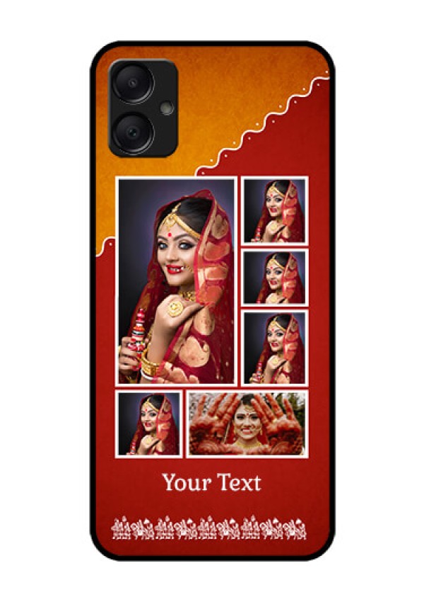 Galaxy F05 Custom Glass Phone Case - Wedding Pic Upload Design
