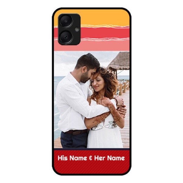 Galaxy F05 Custom Glass Phone Case - Colorful Case Design