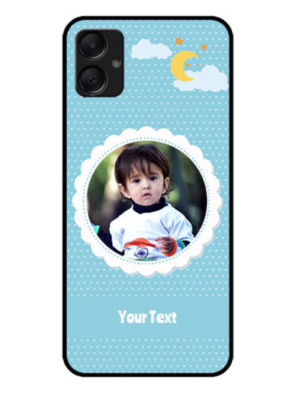 Custom Galaxy F05 Custom Glass Phone Case - Violet Pattern Design