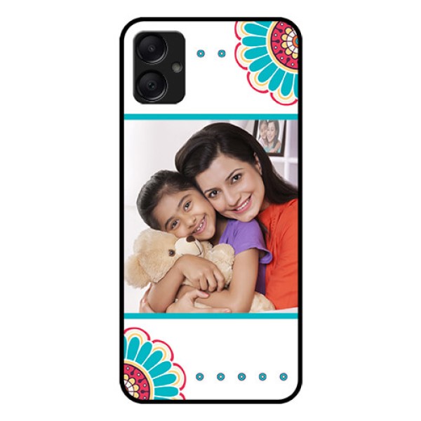 Galaxy F05 Custom Glass Phone Case - Flower Design