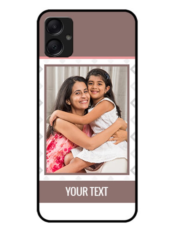 Custom Galaxy F05 Custom Glass Phone Case - Simple Diamond Design