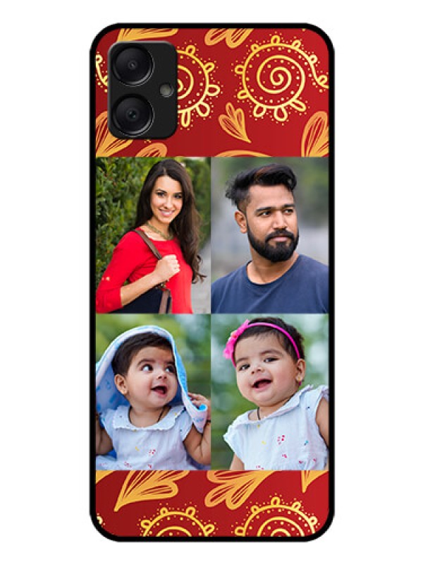 Custom Galaxy F05 Custom Glass Phone Case - 4 Image Traditional Design