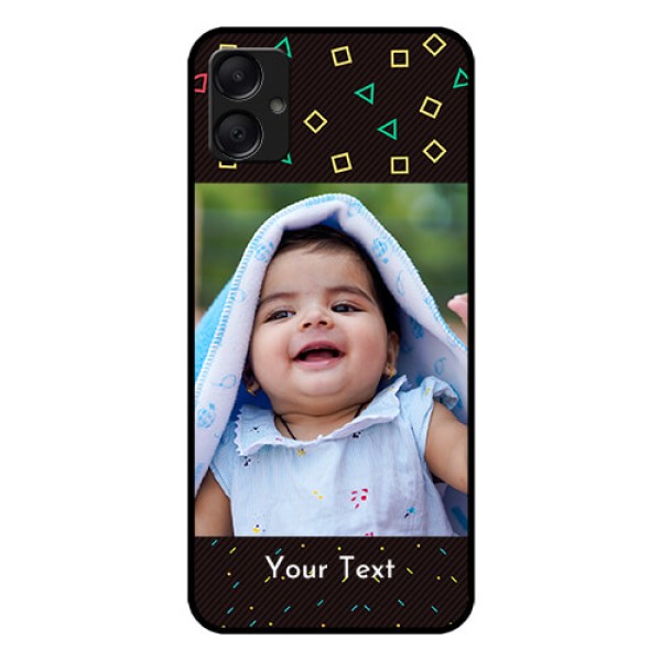 Galaxy F05 Custom Glass Phone Case - With Confetti Birthday Design