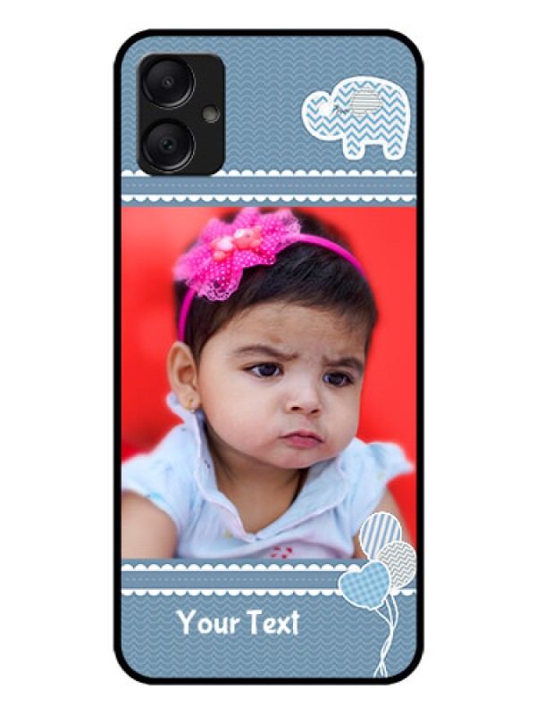 Custom Galaxy F05 Custom Glass Phone Case - With Kids Pattern Design