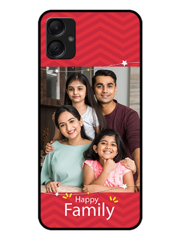 Custom Galaxy F05 Custom Glass Phone Case - Happy Family Design