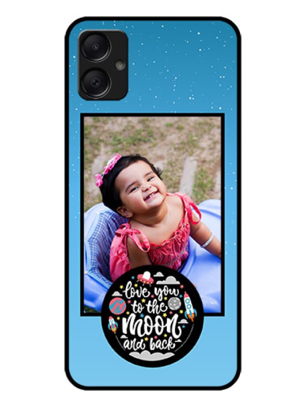 Custom Galaxy F05 Custom Glass Phone Case - Wave Pattern Colorful Design