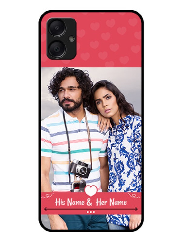 Custom Galaxy F05 Custom Glass Phone Case - Simple Love Design