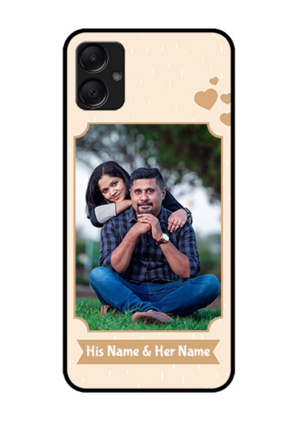 Galaxy F05 Custom Glass Phone Case - With Confetti Love Design