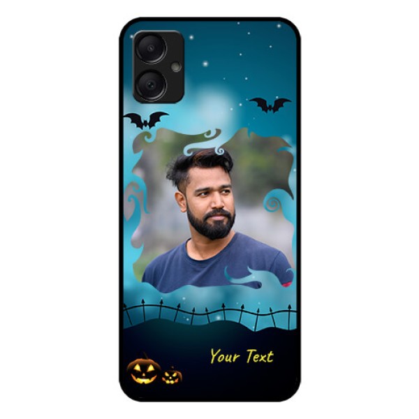 Galaxy F05 Custom Glass Phone Case - Halloween Frame Design