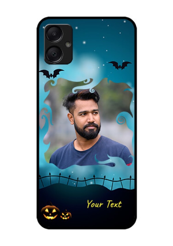 Galaxy F05 Custom Glass Phone Case - Halloween Frame Design