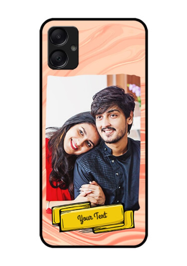 Galaxy F05 Custom Glass Phone Case - Marble Texture Design