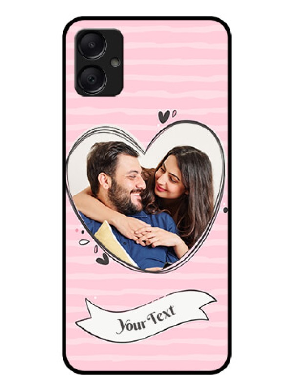 Custom Galaxy F05 Custom Glass Phone Case - Vintage Heart Design