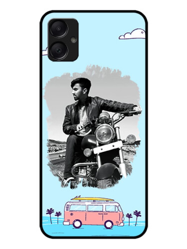 Custom Galaxy F05 Custom Glass Phone Case - Travel and Adventure Design