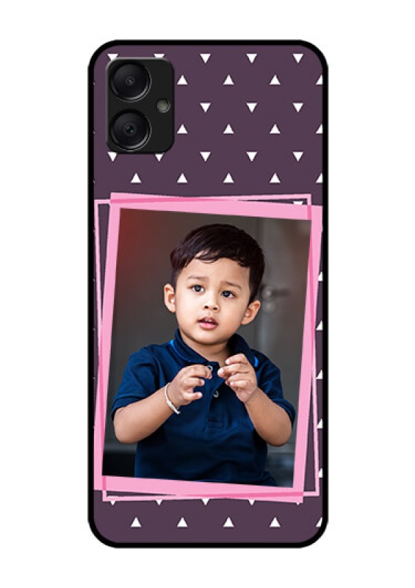 Galaxy F05 Custom Glass Phone Case - Triangle Pattern Dotted Design