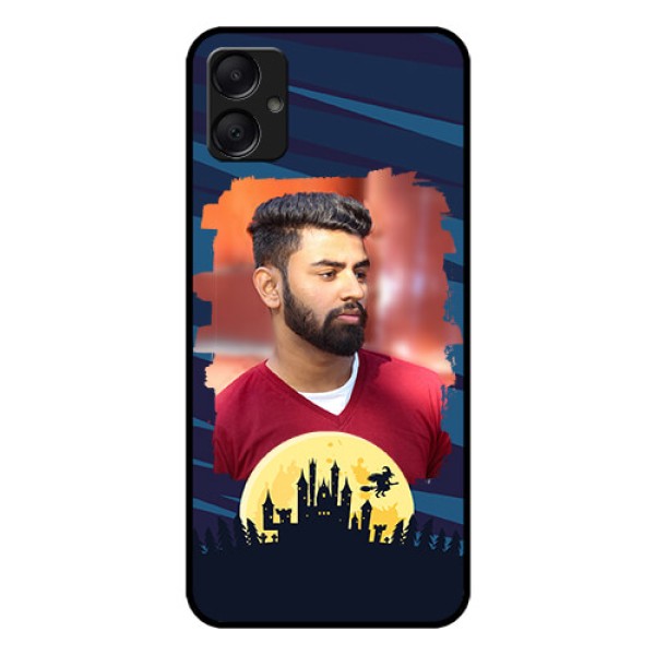 Galaxy F05 Custom Glass Phone Case - Halloween Witch Design