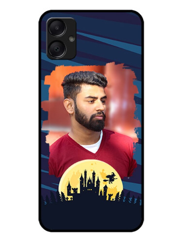 Custom Galaxy F05 Custom Glass Phone Case - Halloween Witch Design