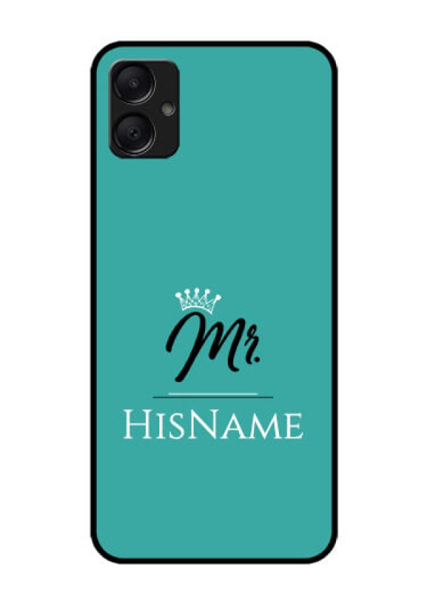 Galaxy F05 Custom Glass Phone Case - Mr With Name Design