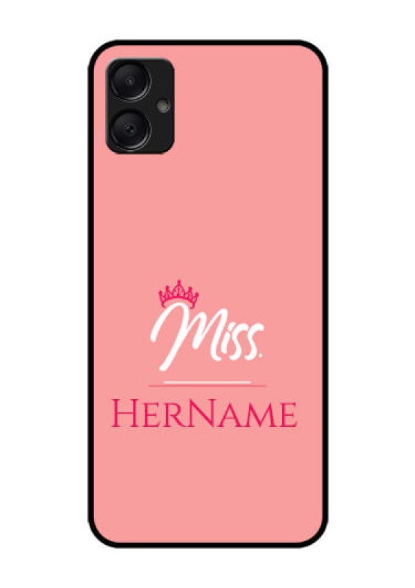 Galaxy F05 Custom Glass Phone Case - Mrs With Name Design