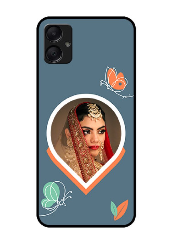 Galaxy F05 Custom Glass Phone Case - Droplet Butterflies Design