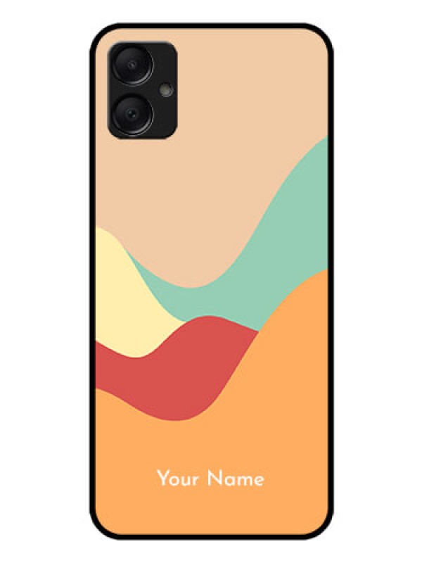 Custom Galaxy F05 Custom Glass Phone Case - Ocean Waves Multi - Colour Design