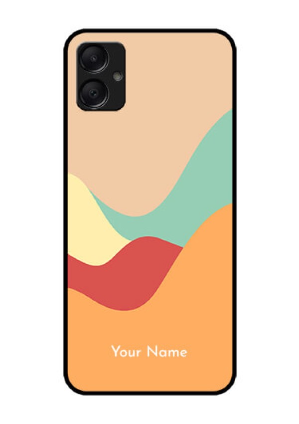 Galaxy F05 Custom Glass Phone Case - Ocean Waves Multi - Colour Design