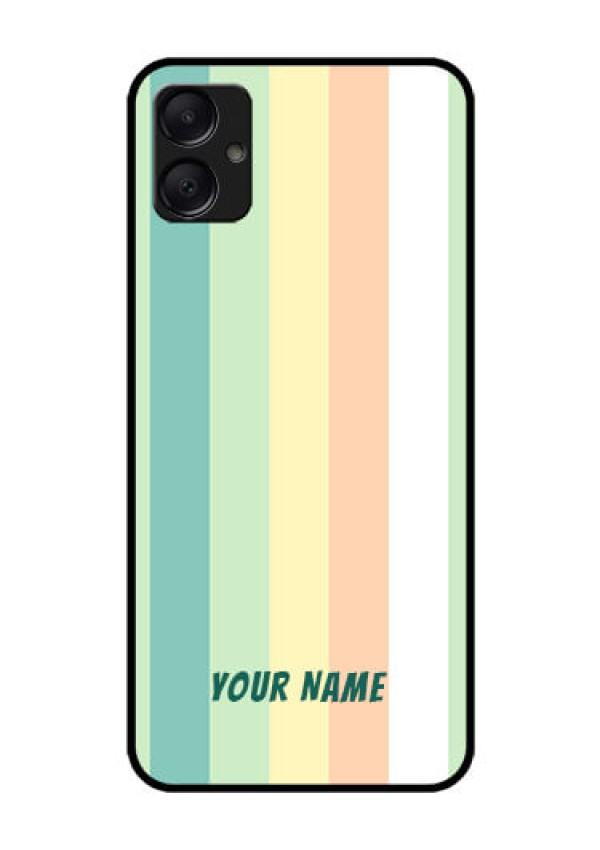 Galaxy F05 Custom Glass Phone Case - Multi - Colour Stripes Design