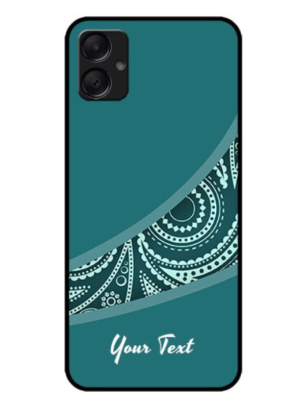 Custom Galaxy F05 Custom Glass Phone Case - Semi Visible Floral Design