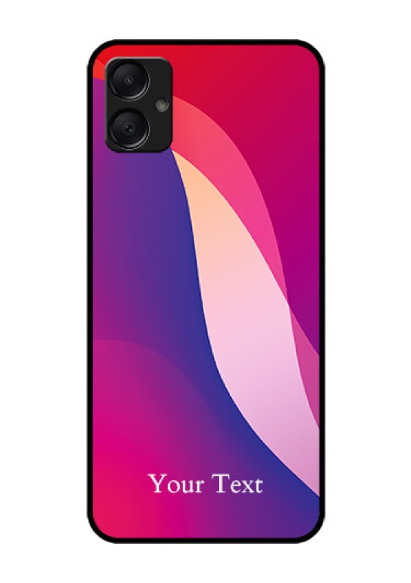 Galaxy F05 Custom Glass Phone Case - Digital Abstract Overlap Design