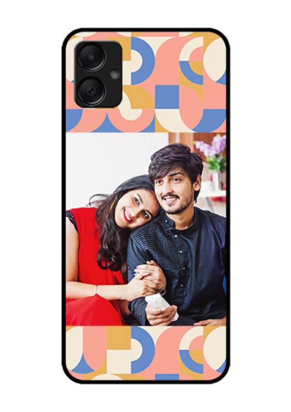 Galaxy F05 Custom Glass Phone Case - Semi - Circle Maze Pattern Design