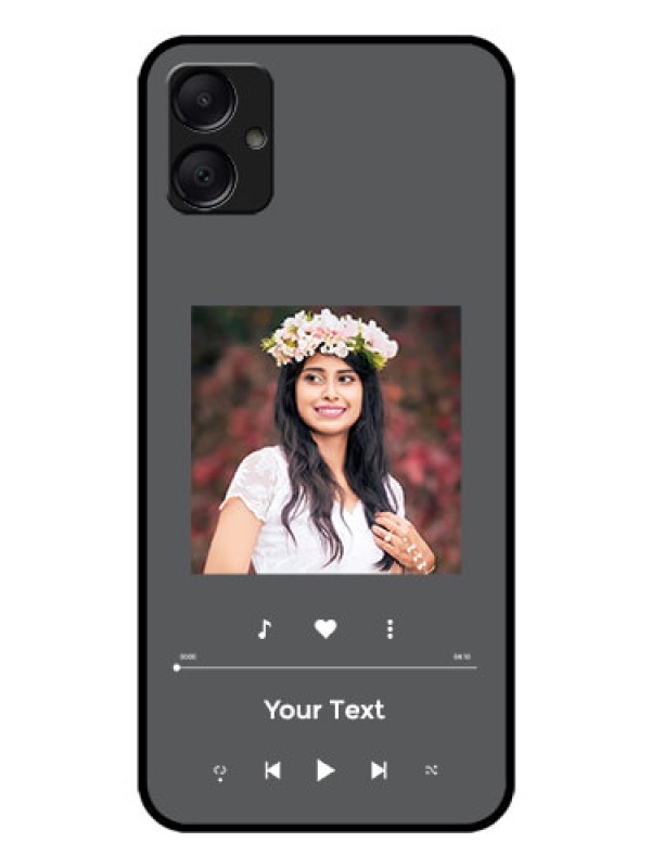 Custom Galaxy F05 Custom Glass Phone Case - Play The Music Design