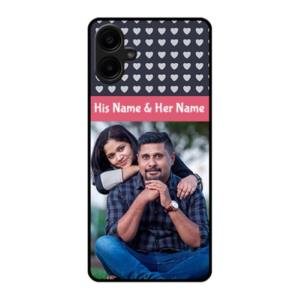 Galaxy F06 Custom Glass Phone Case - Love Symbols Design