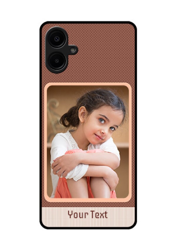 Galaxy F06 Custom Glass Phone Case - Simple Pic Upload Design