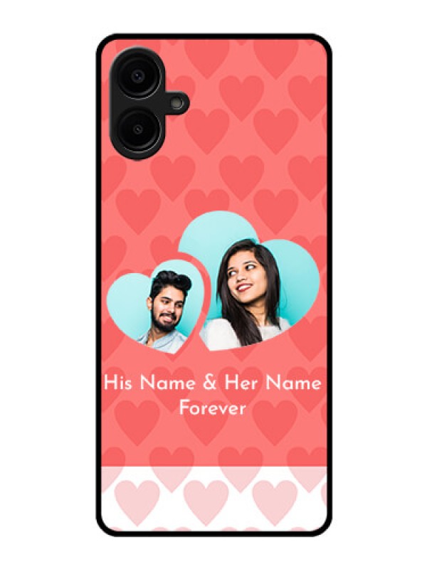 Custom Galaxy F06 Custom Glass Phone Case - Couple Pic Upload Design