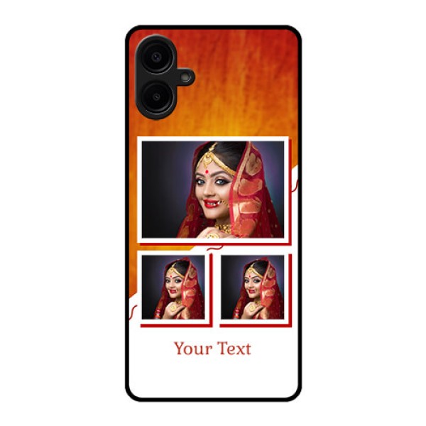 Galaxy F06 Custom Glass Phone Case - Wedding Memories Design