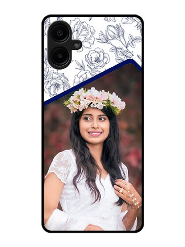 Custom Galaxy F06 Custom Glass Phone Case - Classy Floral Design