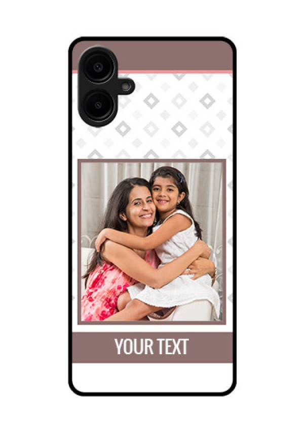 Galaxy F06 Custom Glass Phone Case - Simple Diamond Design