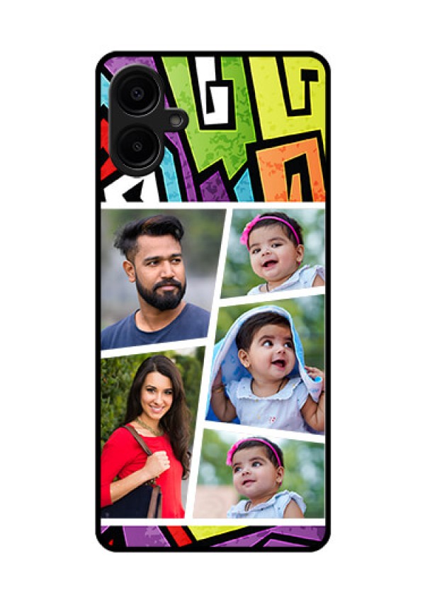 Galaxy F06 Custom Glass Phone Case - Graffiti Pattern Design