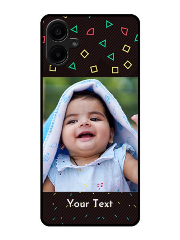 Custom Galaxy F06 Custom Glass Phone Case - With Confetti Birthday Design